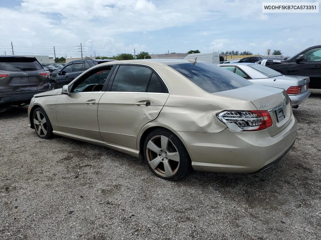 WDDHF5KB7CA573351 2012 Mercedes-Benz E 350