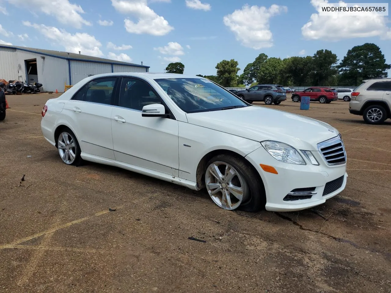 2012 Mercedes-Benz E 350 4Matic VIN: WDDHF8JB3CA657685 Lot: 62480904