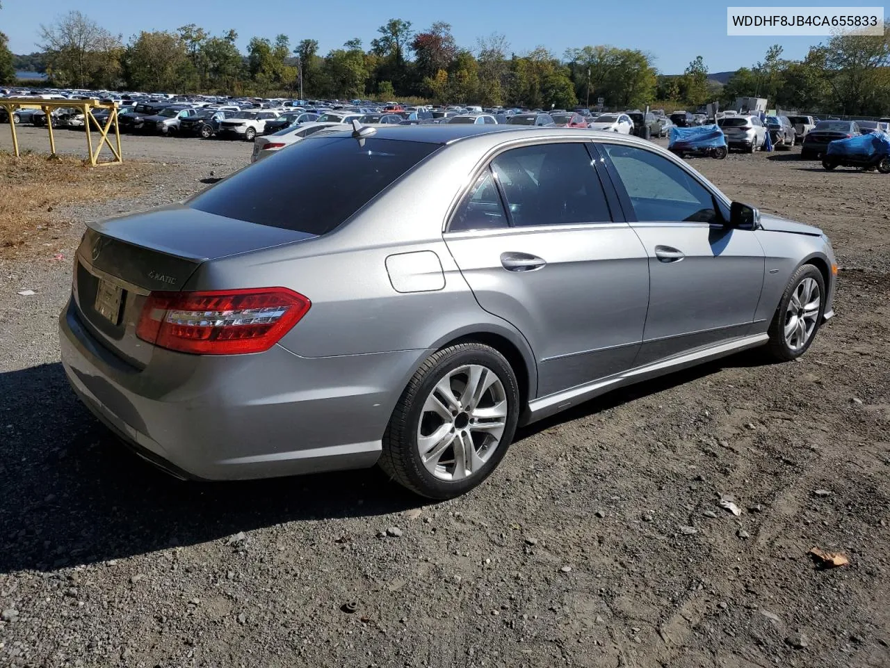 2012 Mercedes-Benz E 350 4Matic VIN: WDDHF8JB4CA655833 Lot: 75232724