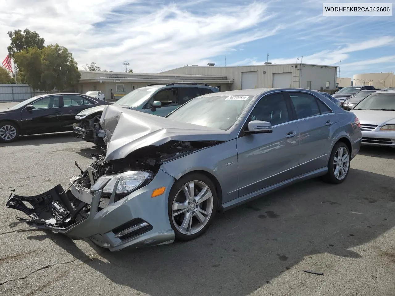 2012 Mercedes-Benz E 350 VIN: WDDHF5KB2CA542606 Lot: 75765984