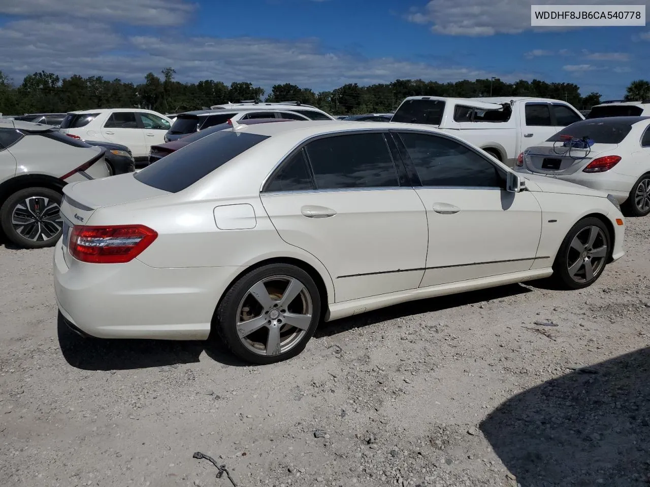 2012 Mercedes-Benz E 350 4Matic VIN: WDDHF8JB6CA540778 Lot: 76170324