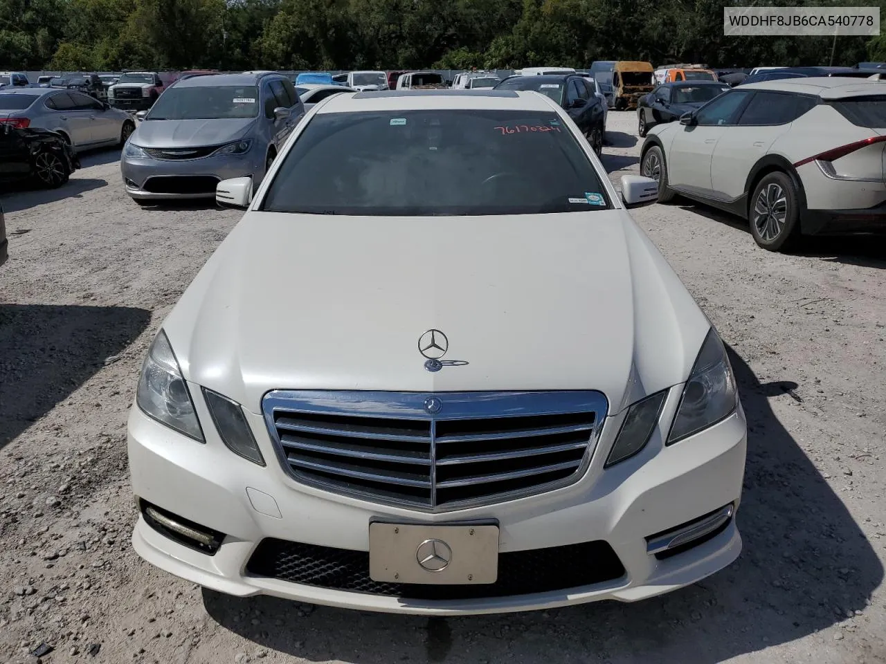 2012 Mercedes-Benz E 350 4Matic VIN: WDDHF8JB6CA540778 Lot: 76170324