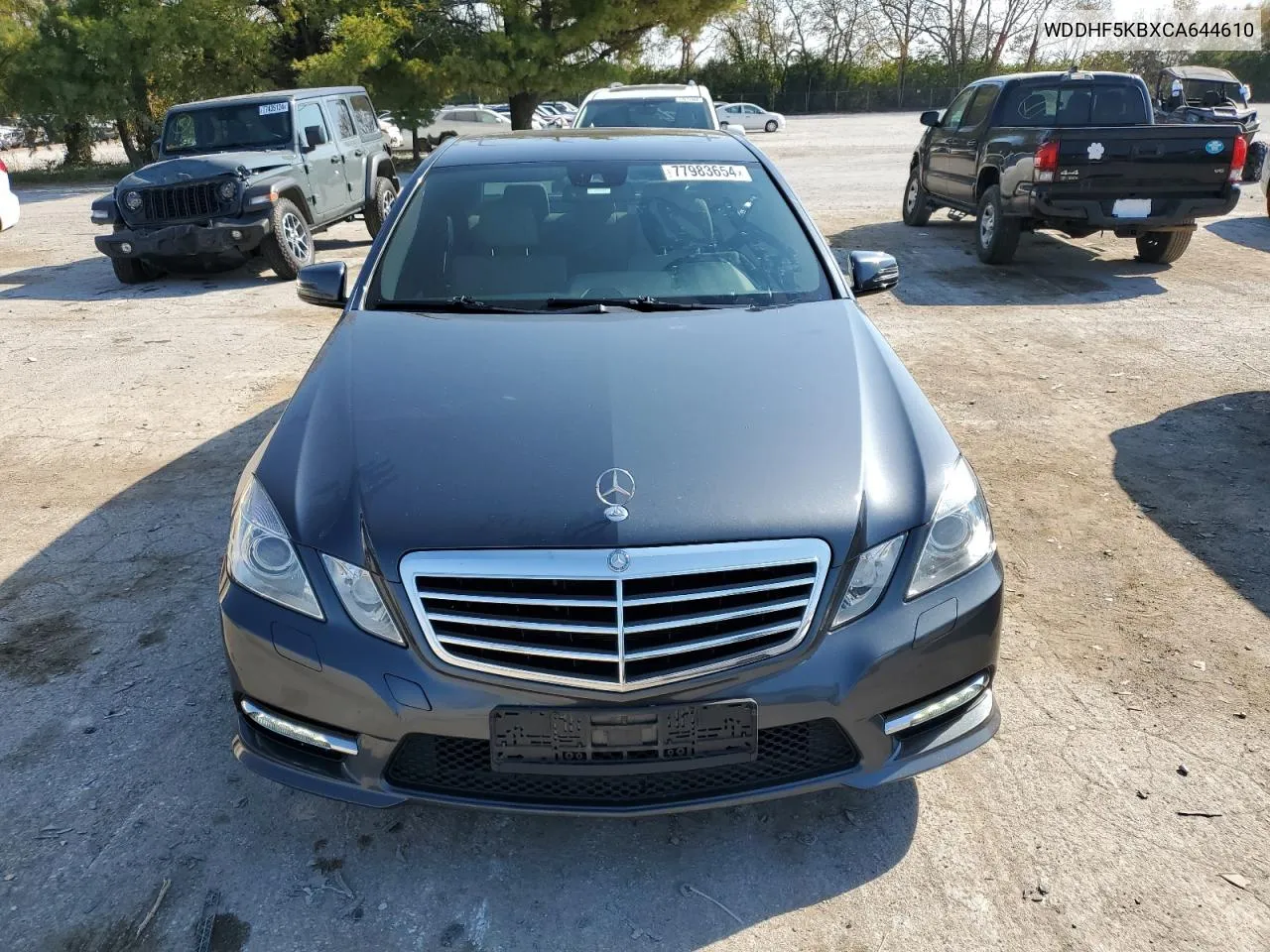 2012 Mercedes-Benz E 350 VIN: WDDHF5KBXCA644610 Lot: 77983654