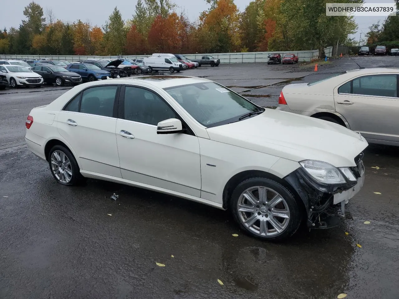 2012 Mercedes-Benz E 350 4Matic VIN: WDDHF8JB3CA637839 Lot: 78278314