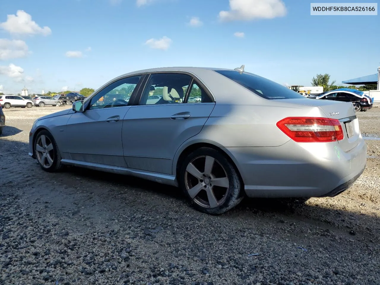 2012 Mercedes-Benz E 350 VIN: WDDHF5KB8CA526166 Lot: 80208524