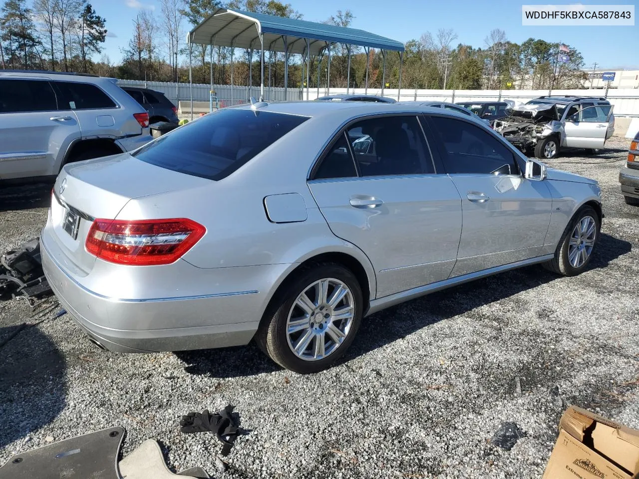 2012 Mercedes-Benz E 350 VIN: WDDHF5KBXCA587843 Lot: 80987964