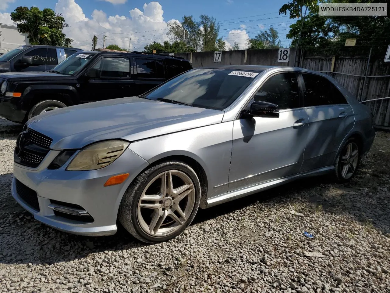 2013 Mercedes-Benz E 350 VIN: WDDHF5KB4DA725121 Lot: 72692194