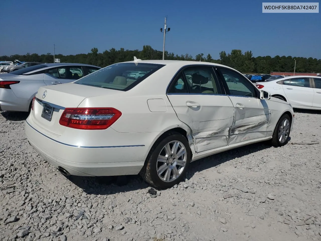 2013 Mercedes-Benz E 350 VIN: WDDHF5KB8DA742407 Lot: 75209514