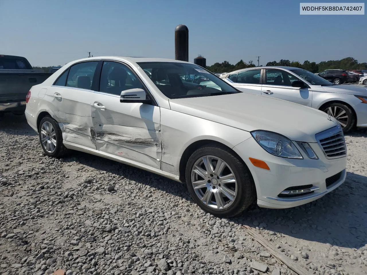 2013 Mercedes-Benz E 350 VIN: WDDHF5KB8DA742407 Lot: 75209514