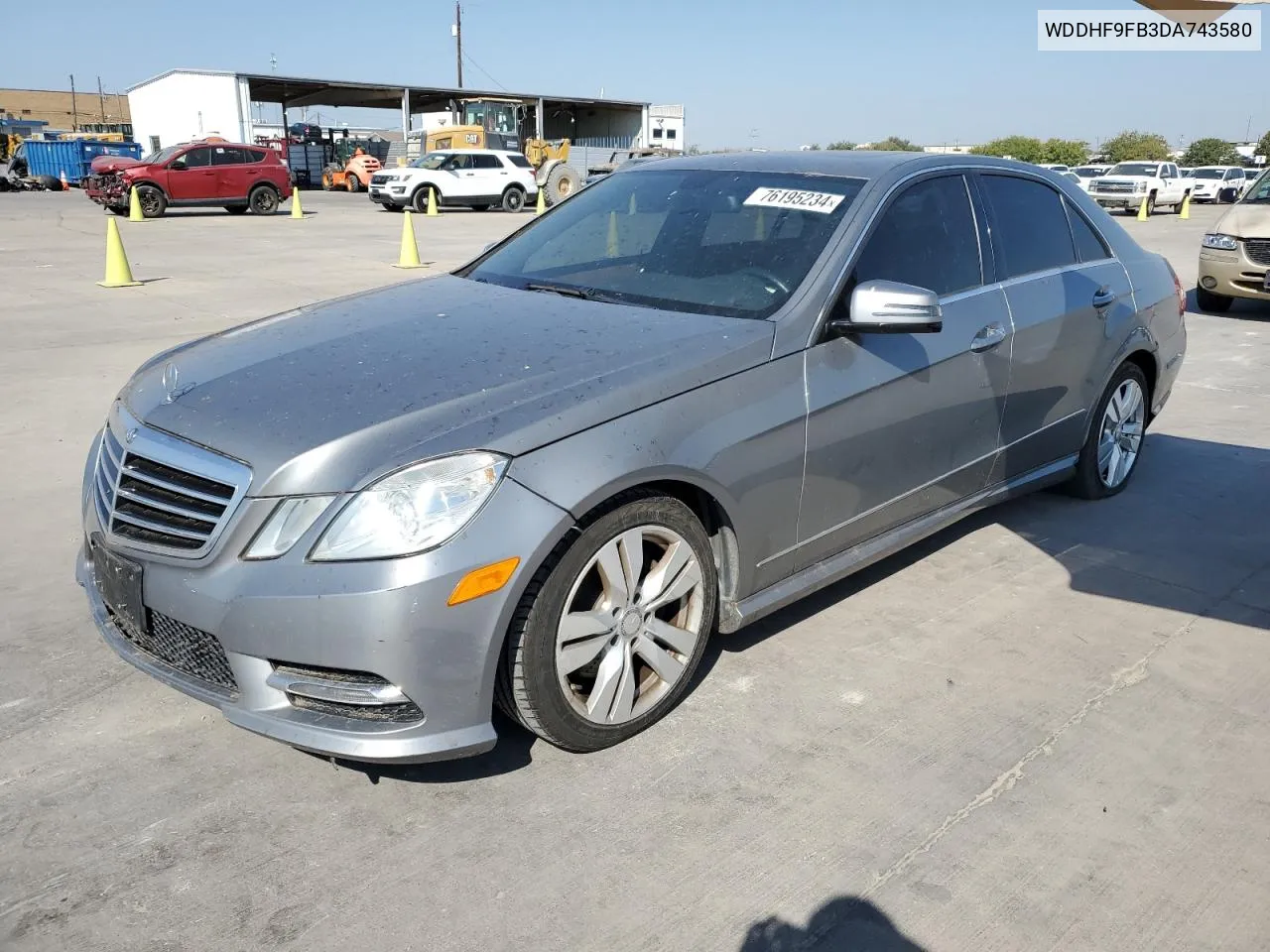 2013 Mercedes-Benz E 400 Hybrid VIN: WDDHF9FB3DA743580 Lot: 76195234