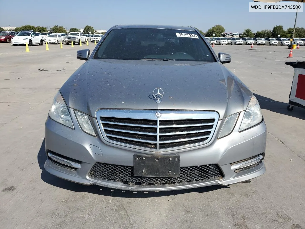 2013 Mercedes-Benz E 400 Hybrid VIN: WDDHF9FB3DA743580 Lot: 76195234