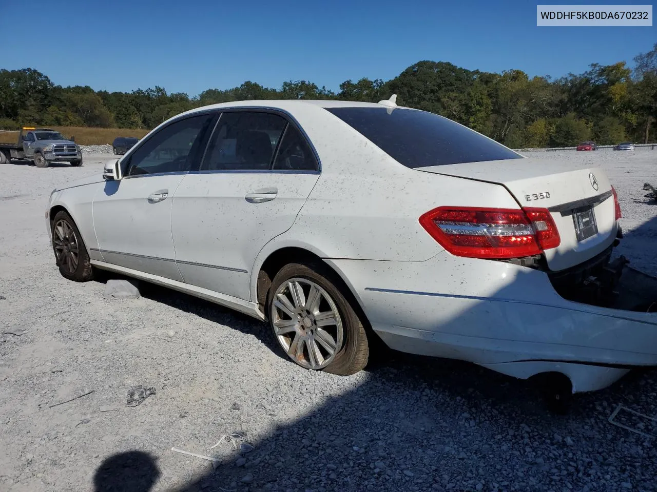 2013 Mercedes-Benz E 350 VIN: WDDHF5KB0DA670232 Lot: 76898394