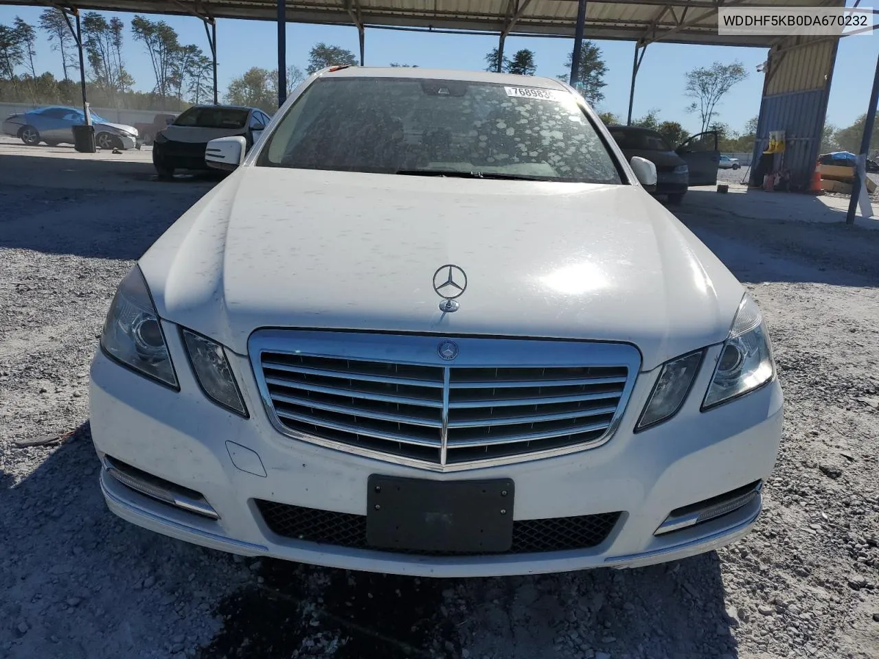 2013 Mercedes-Benz E 350 VIN: WDDHF5KB0DA670232 Lot: 76898394