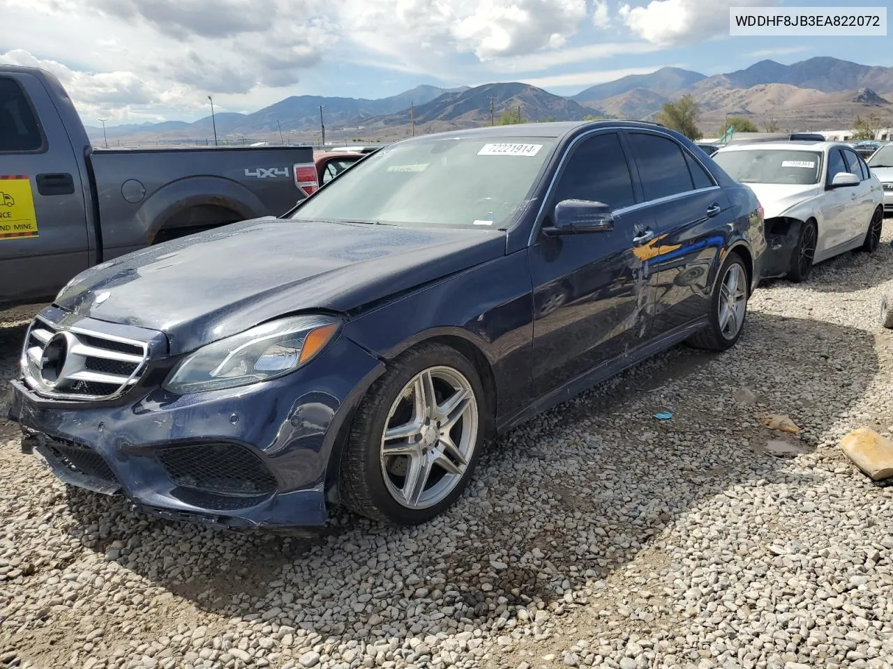 2014 Mercedes-Benz E 350 4Matic VIN: WDDHF8JB3EA822072 Lot: 72221914