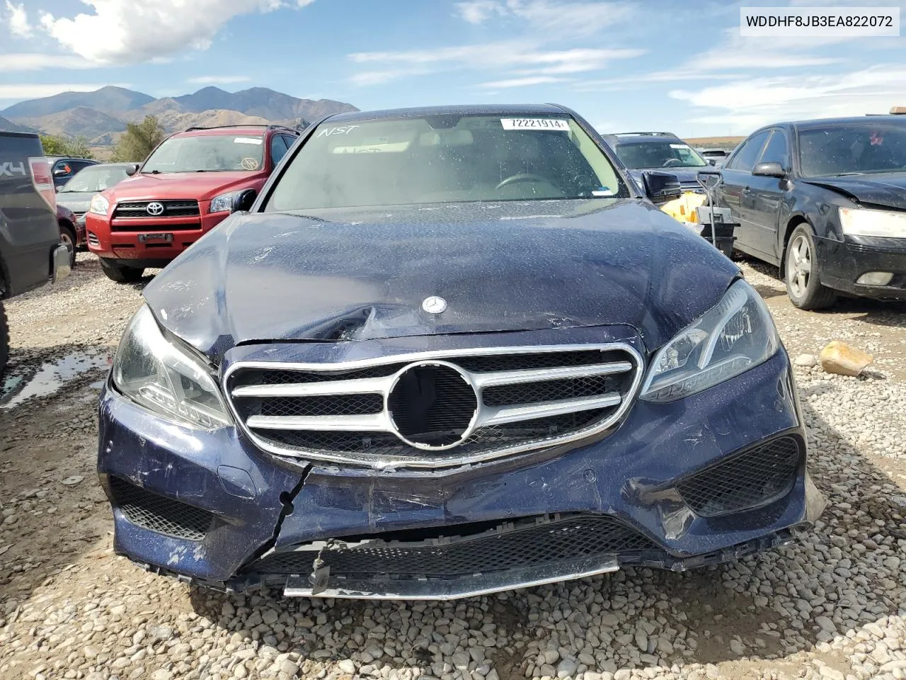 2014 Mercedes-Benz E 350 4Matic VIN: WDDHF8JB3EA822072 Lot: 72221914