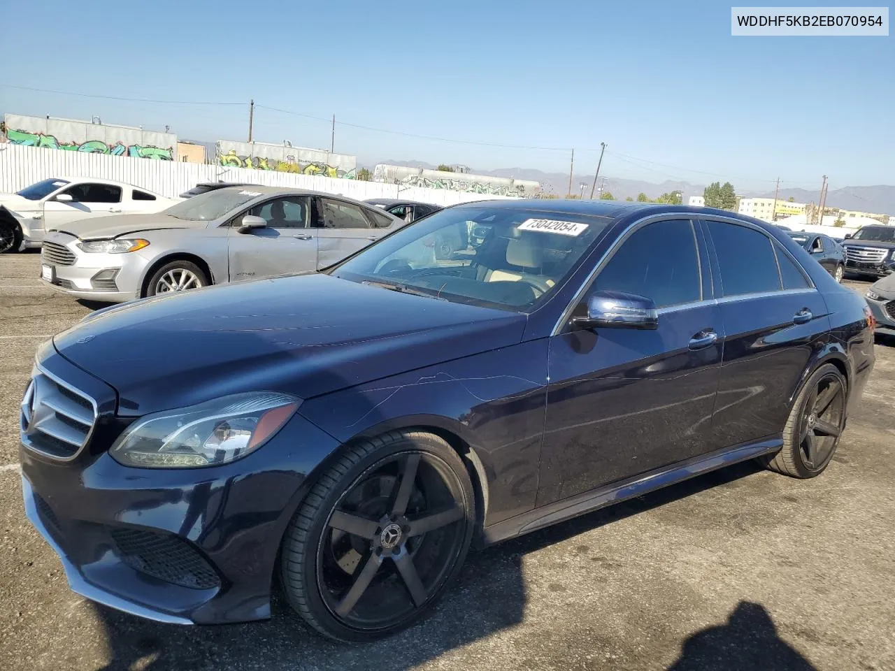 2014 Mercedes-Benz E 350 VIN: WDDHF5KB2EB070954 Lot: 73042054