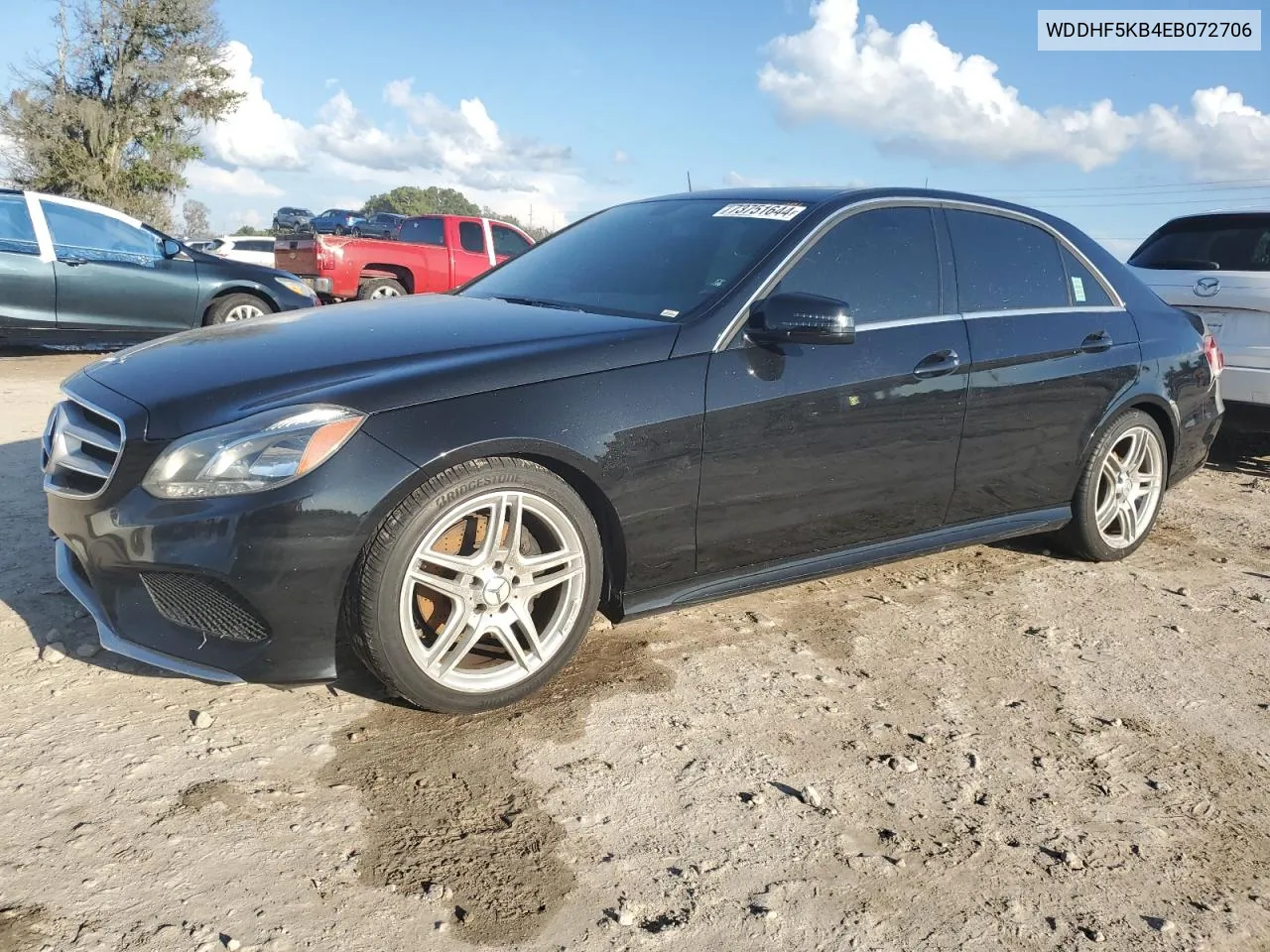 2014 Mercedes-Benz E 350 VIN: WDDHF5KB4EB072706 Lot: 73751644