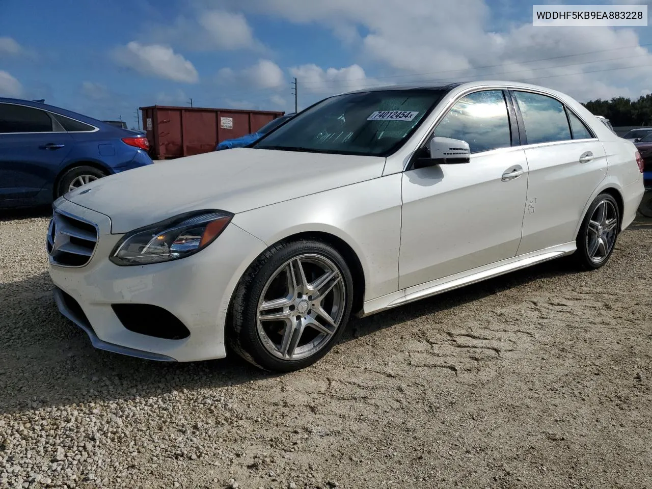 2014 Mercedes-Benz E 350 VIN: WDDHF5KB9EA883228 Lot: 74012454