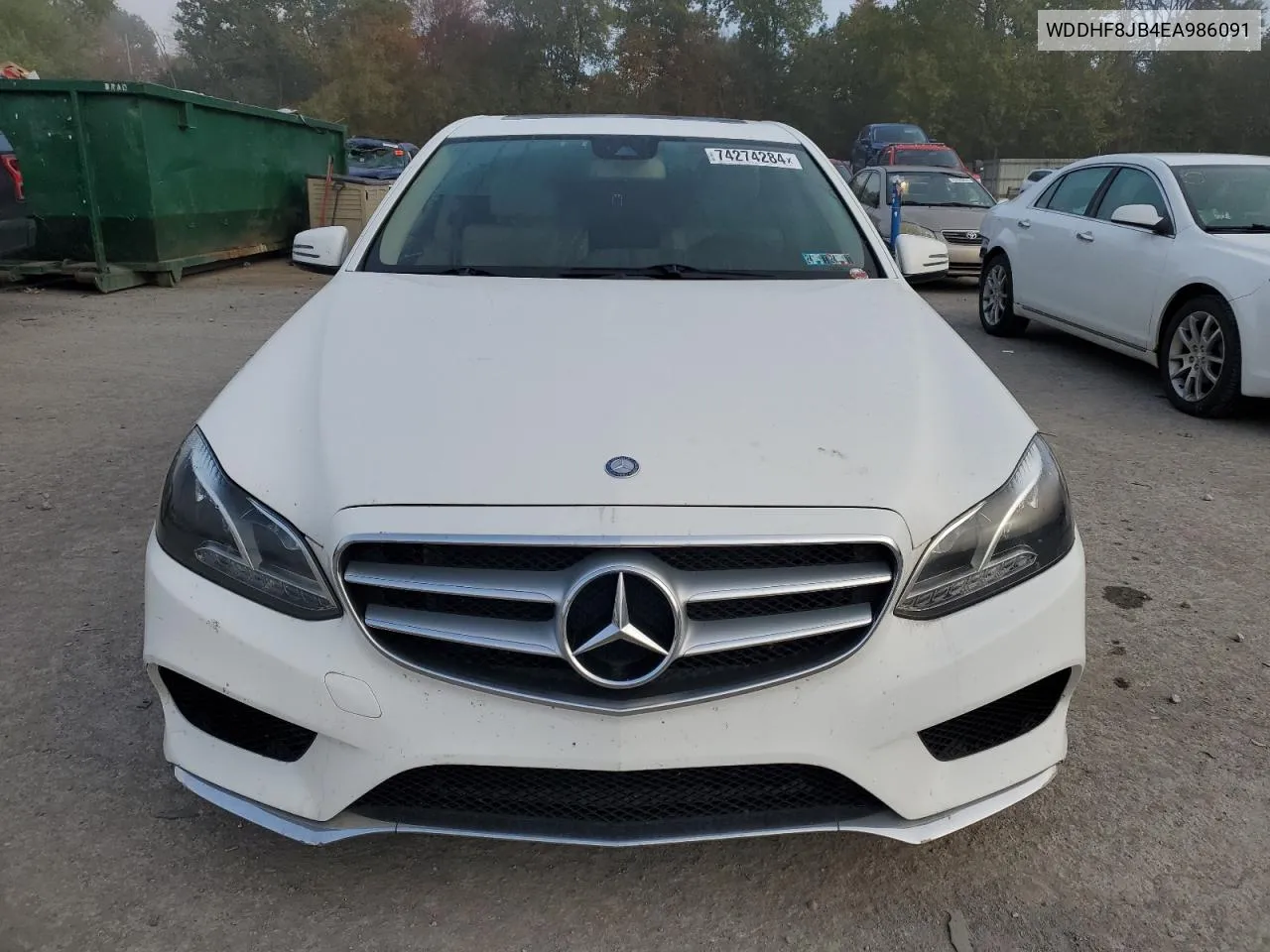 2014 Mercedes-Benz E 350 4Matic VIN: WDDHF8JB4EA986091 Lot: 74274284