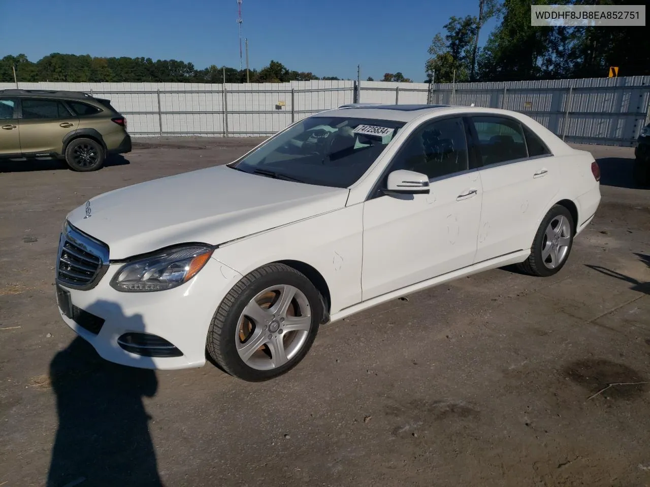 2014 Mercedes-Benz E 350 4Matic VIN: WDDHF8JB8EA852751 Lot: 74725834