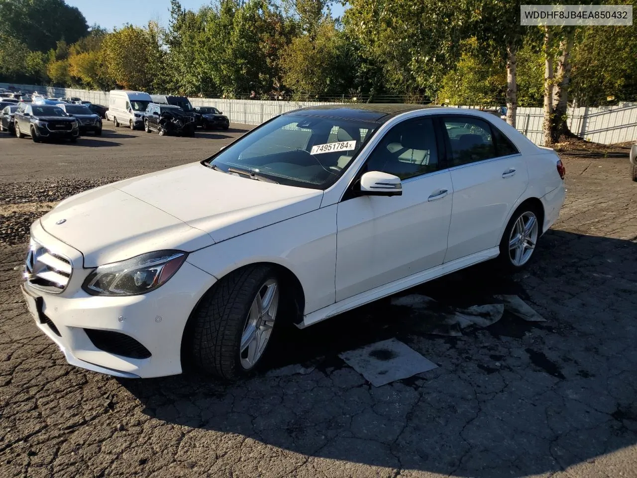 2014 Mercedes-Benz E 350 4Matic VIN: WDDHF8JB4EA850432 Lot: 74951784