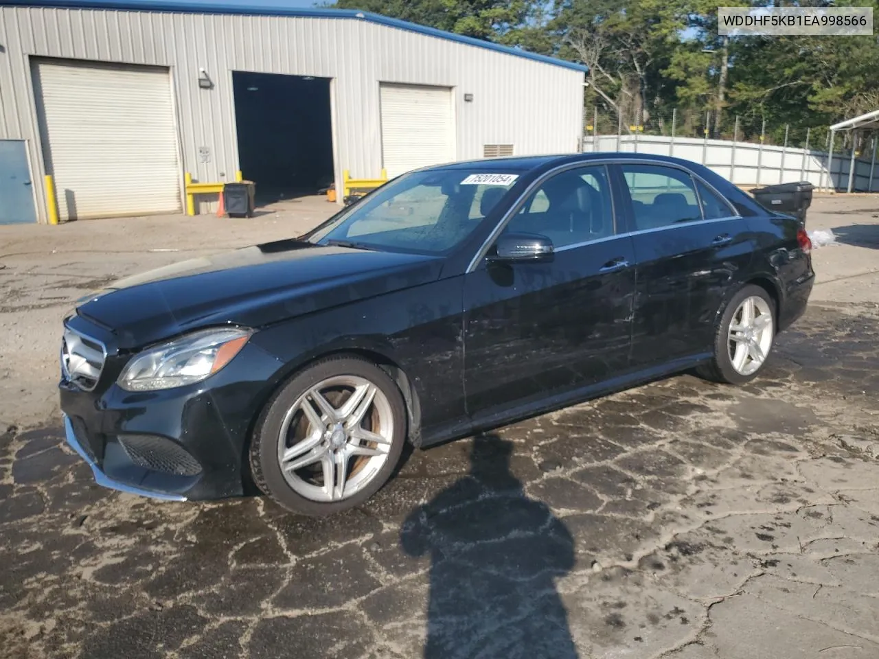 2014 Mercedes-Benz E 350 VIN: WDDHF5KB1EA998566 Lot: 75201054