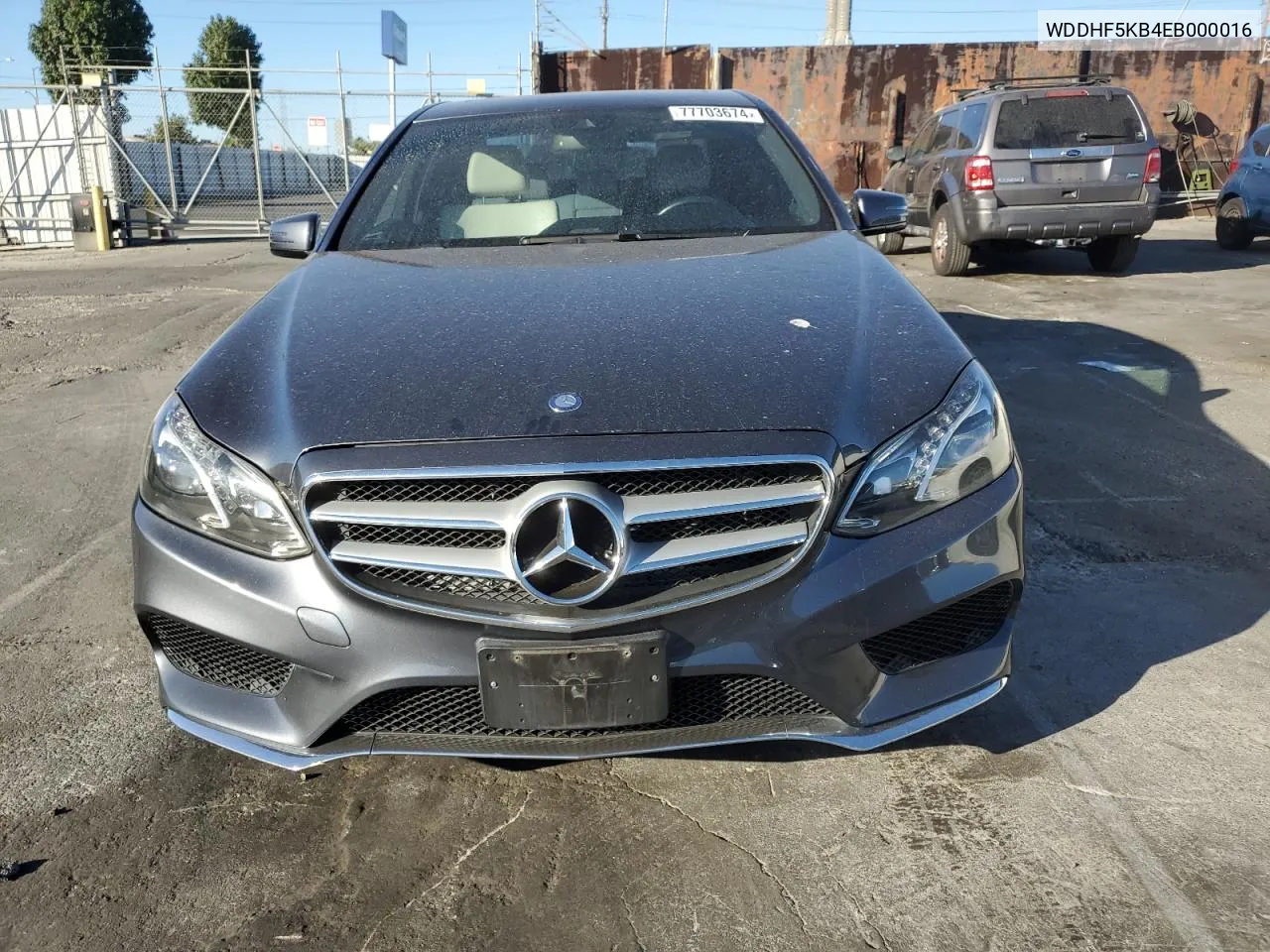 2014 Mercedes-Benz E 350 VIN: WDDHF5KB4EB000016 Lot: 77703674