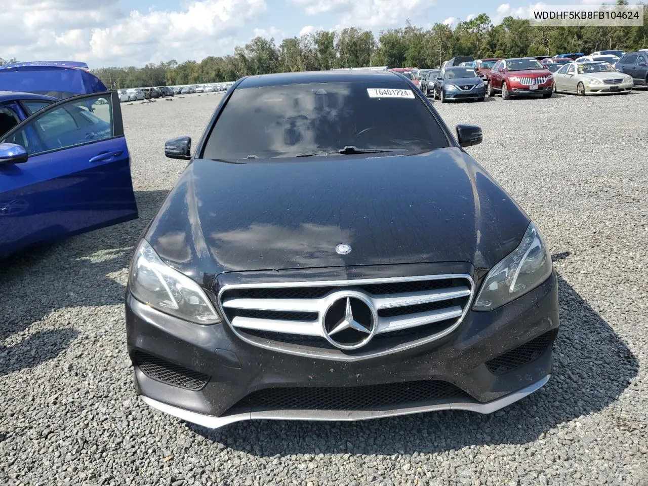 2015 Mercedes-Benz E 350 VIN: WDDHF5KB8FB104624 Lot: 76401224