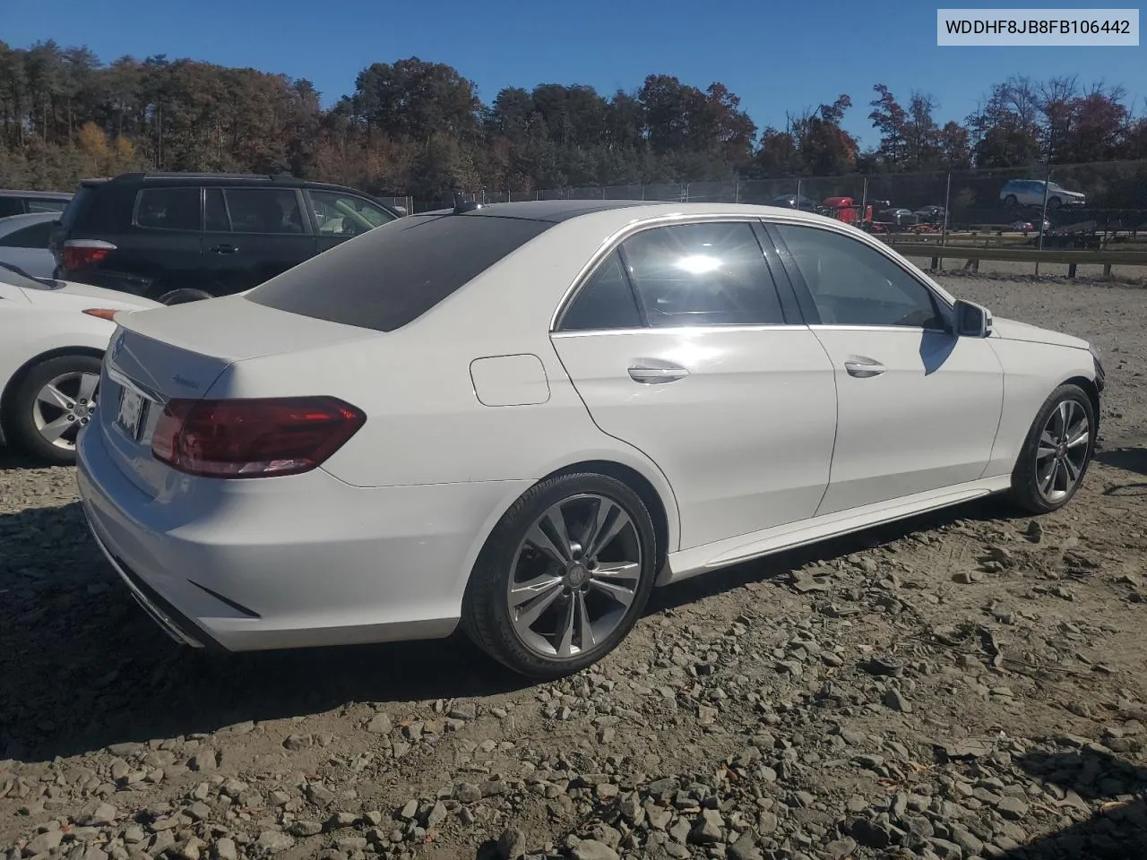 2015 Mercedes-Benz E 350 4Matic VIN: WDDHF8JB8FB106442 Lot: 76449894