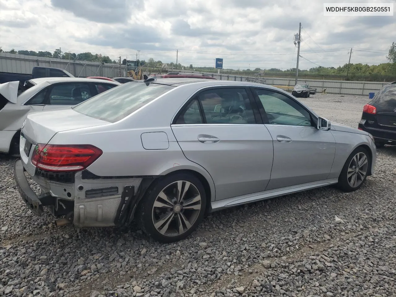 2016 Mercedes-Benz E 350 VIN: WDDHF5KB0GB250551 Lot: 69429844