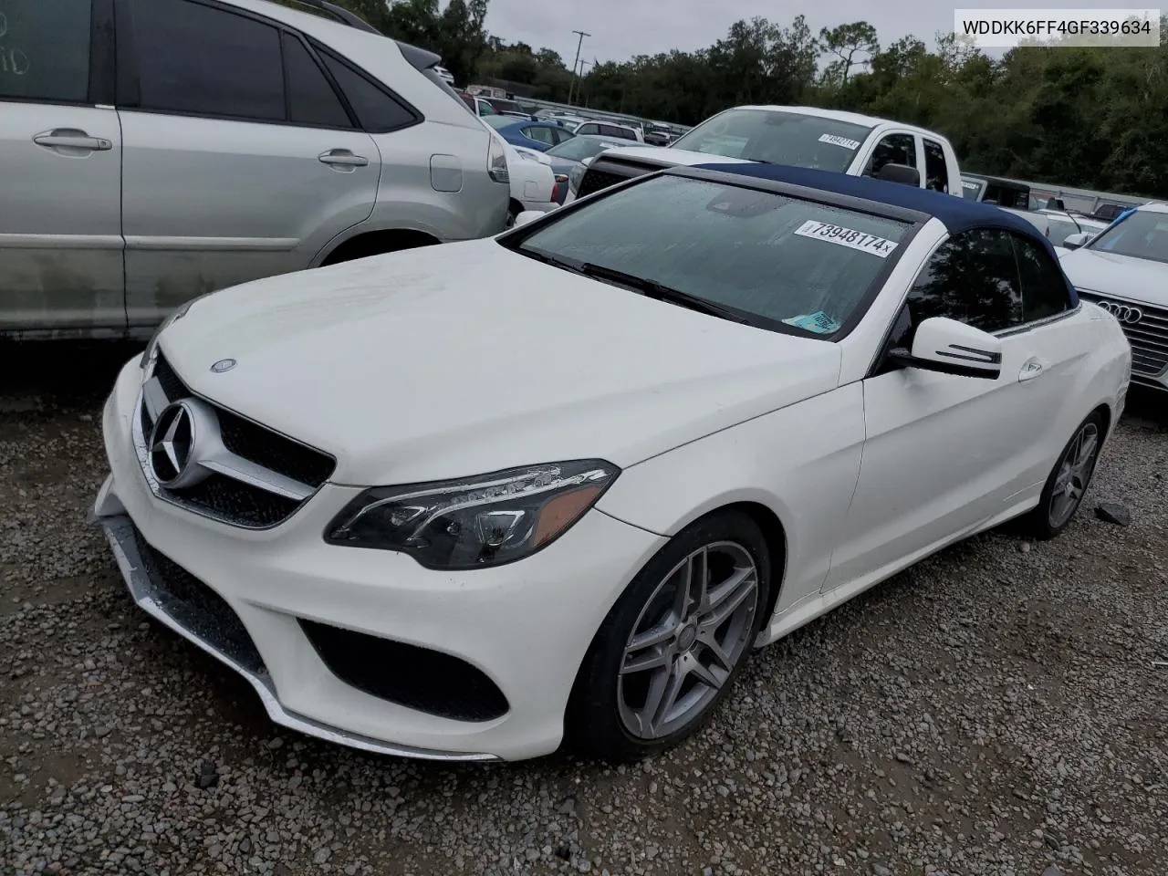 2016 Mercedes-Benz E 400 VIN: WDDKK6FF4GF339634 Lot: 73948174