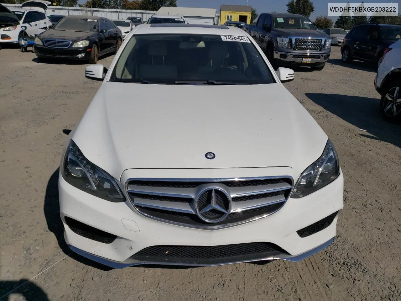 2016 Mercedes-Benz E 350 VIN: WDDHF5KBXGB203222 Lot: 74099544