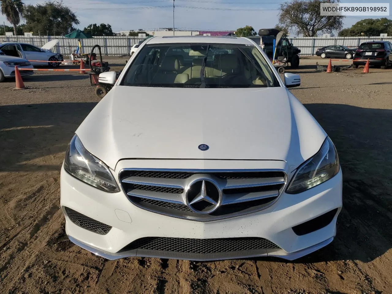 2016 Mercedes-Benz E 350 VIN: WDDHF5KB9GB198952 Lot: 74962384