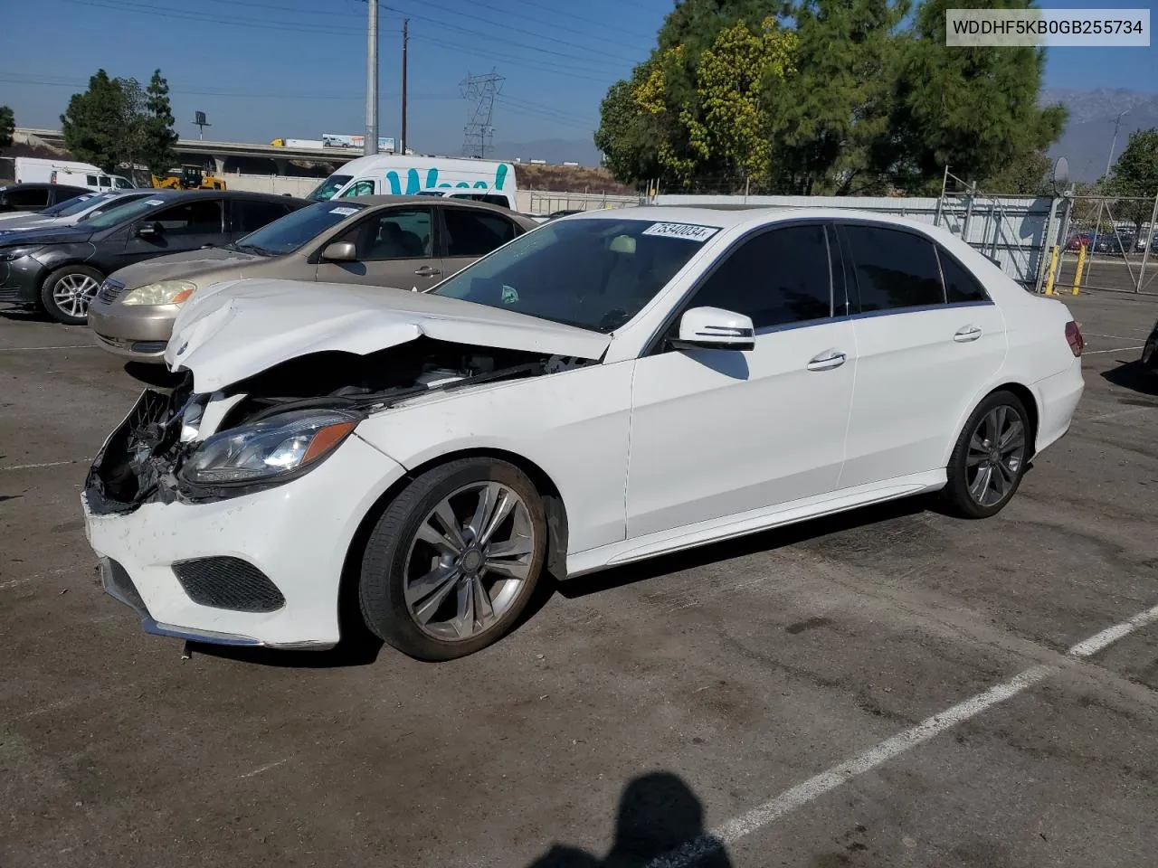 2016 Mercedes-Benz E 350 VIN: WDDHF5KB0GB255734 Lot: 75340034