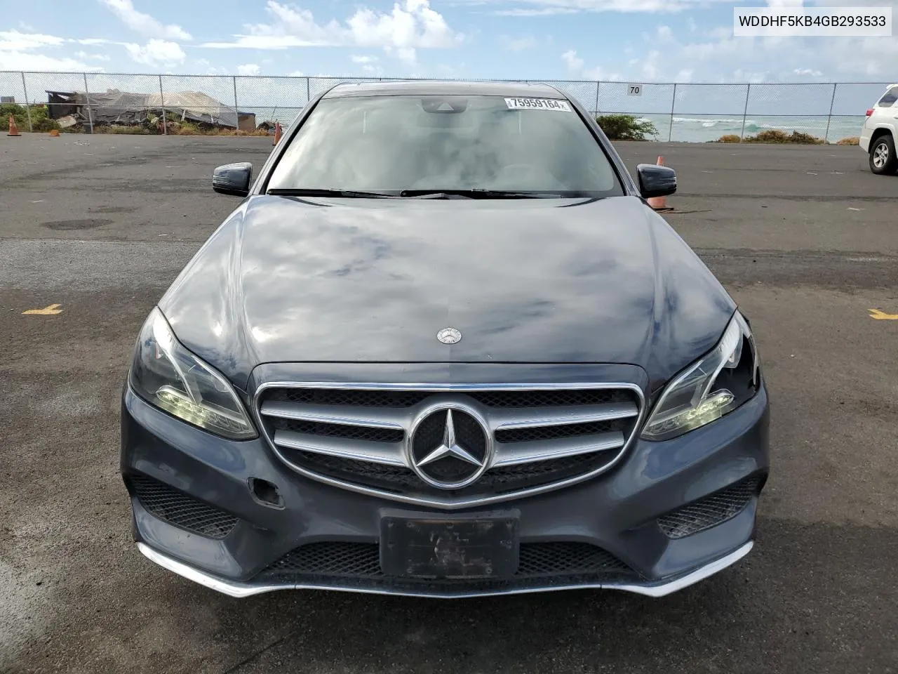 2016 Mercedes-Benz E 350 VIN: WDDHF5KB4GB293533 Lot: 75959164