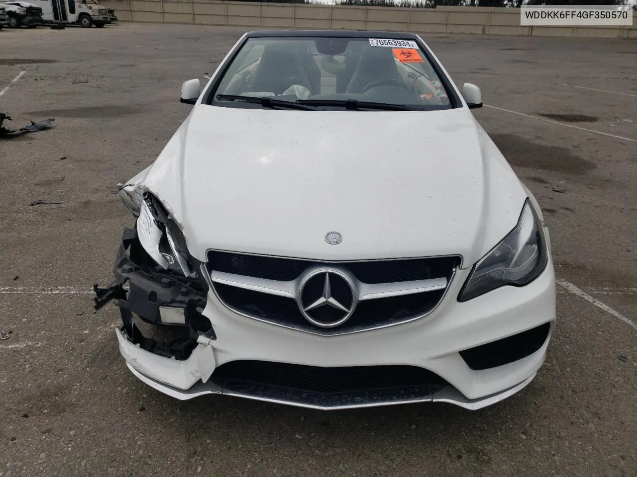 2016 Mercedes-Benz E 400 VIN: WDDKK6FF4GF350570 Lot: 76563934