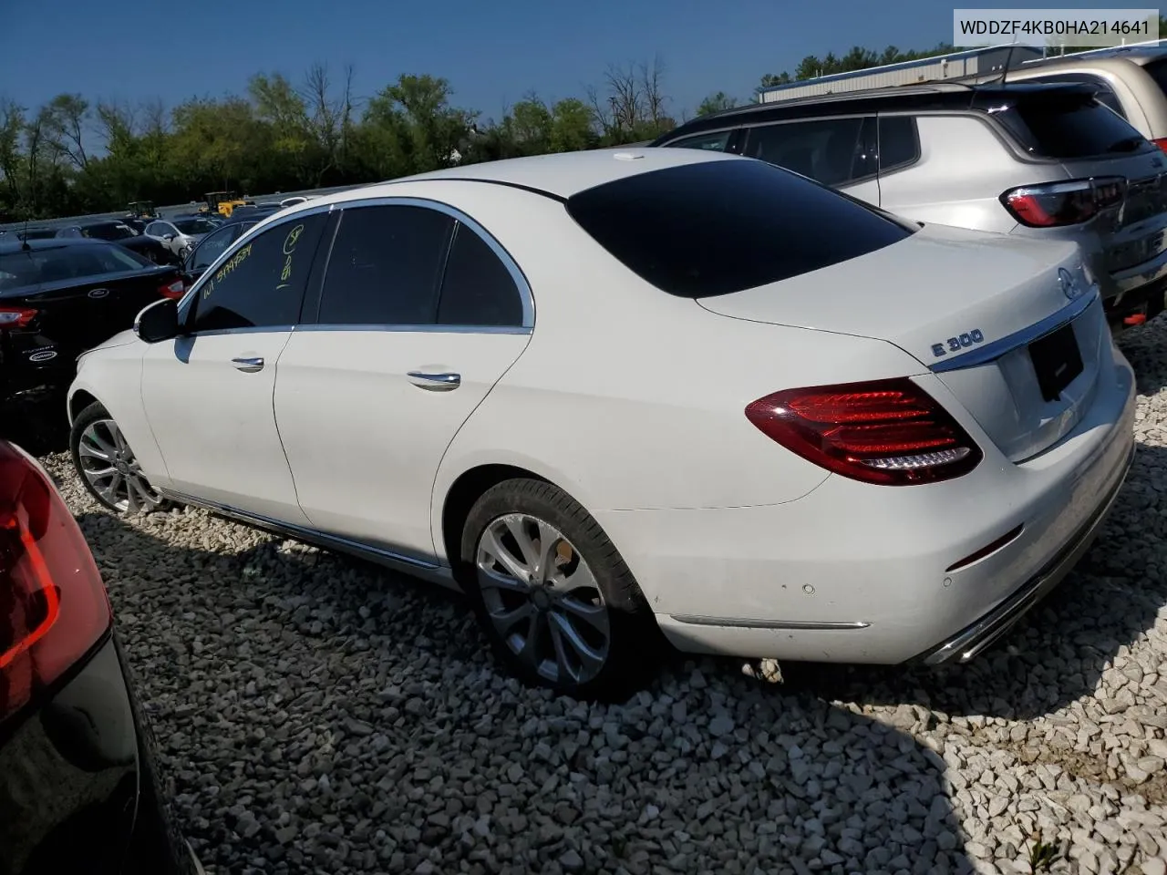 2017 Mercedes-Benz E 300 4Matic VIN: WDDZF4KB0HA214641 Lot: 54797584