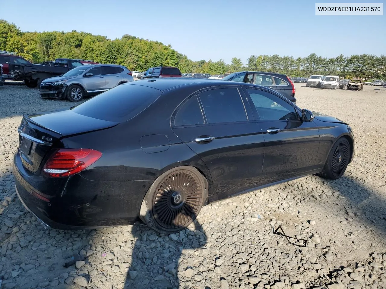 2017 Mercedes-Benz E 43 4Matic Amg VIN: WDDZF6EB1HA231570 Lot: 70098374