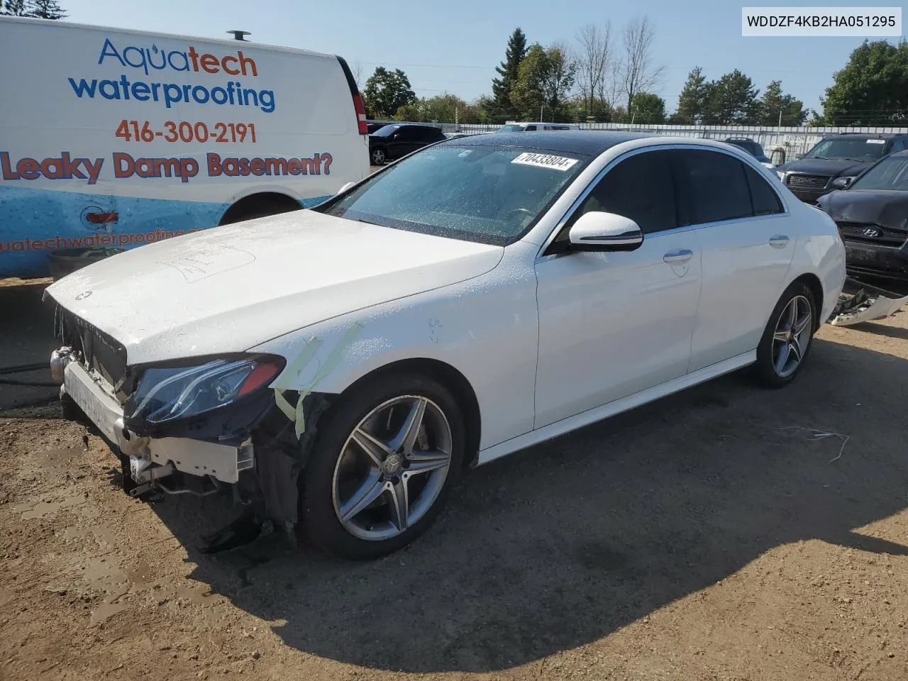 2017 Mercedes-Benz E 300 4Matic VIN: WDDZF4KB2HA051295 Lot: 70433804