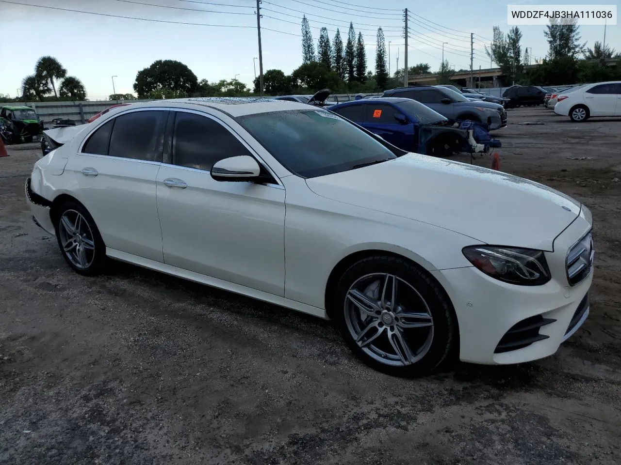 2017 Mercedes-Benz E 300 VIN: WDDZF4JB3HA111036 Lot: 71026324