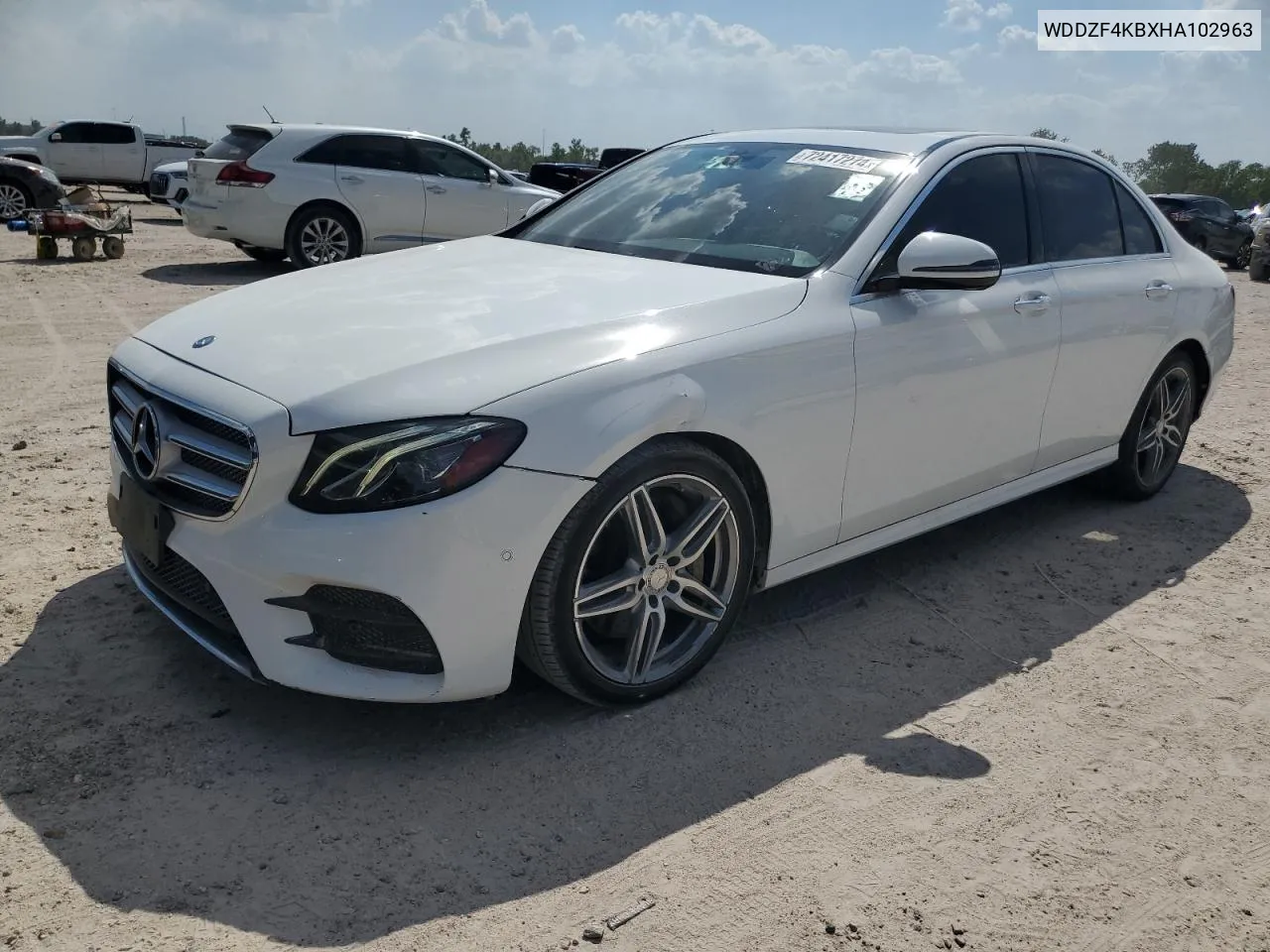 2017 Mercedes-Benz E 300 4Matic VIN: WDDZF4KBXHA102963 Lot: 72417274