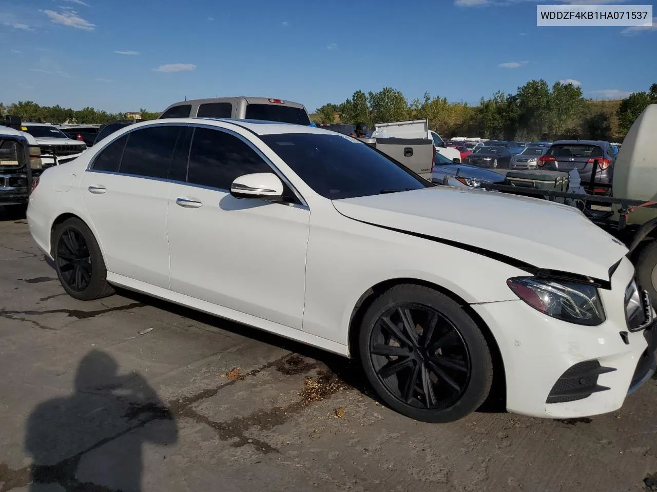 2017 Mercedes-Benz E 300 4Matic VIN: WDDZF4KB1HA071537 Lot: 72562564