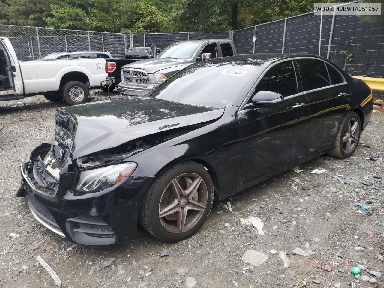 2017 Mercedes-Benz E 300 VIN: WDDZF4JB9HA051957 Lot: 72674644