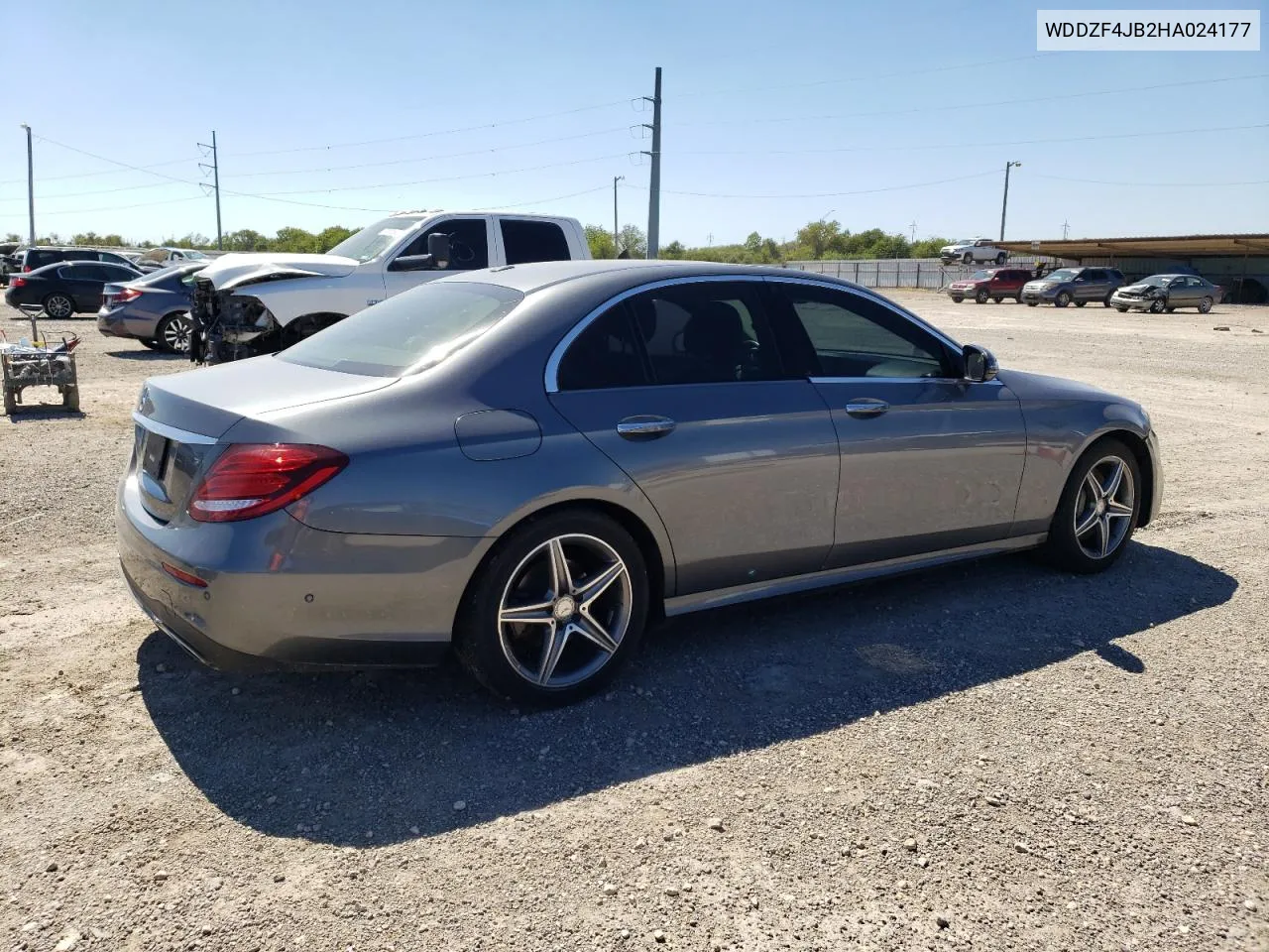 2017 Mercedes-Benz E 300 VIN: WDDZF4JB2HA024177 Lot: 72690654