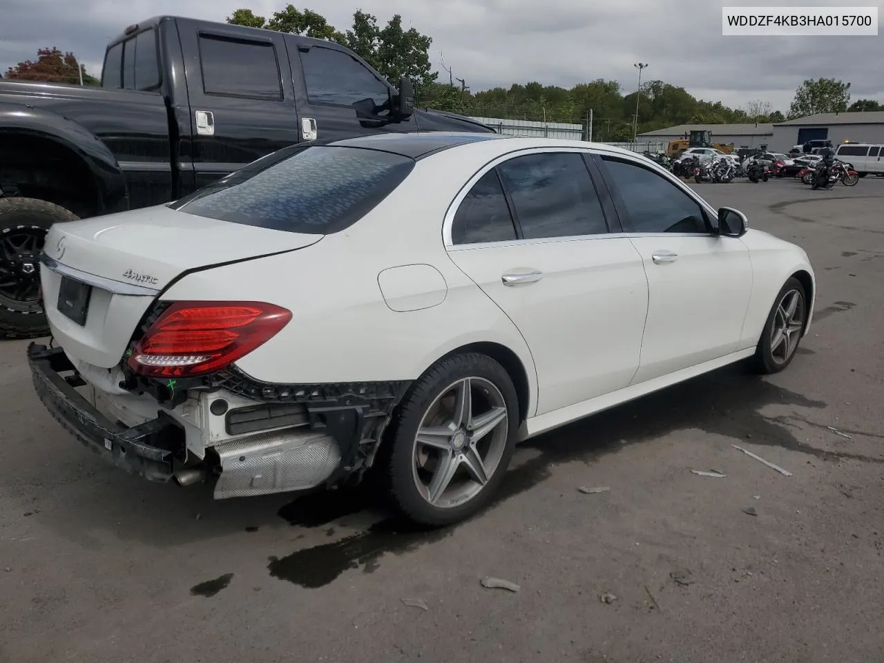 2017 Mercedes-Benz E 300 4Matic VIN: WDDZF4KB3HA015700 Lot: 73152064