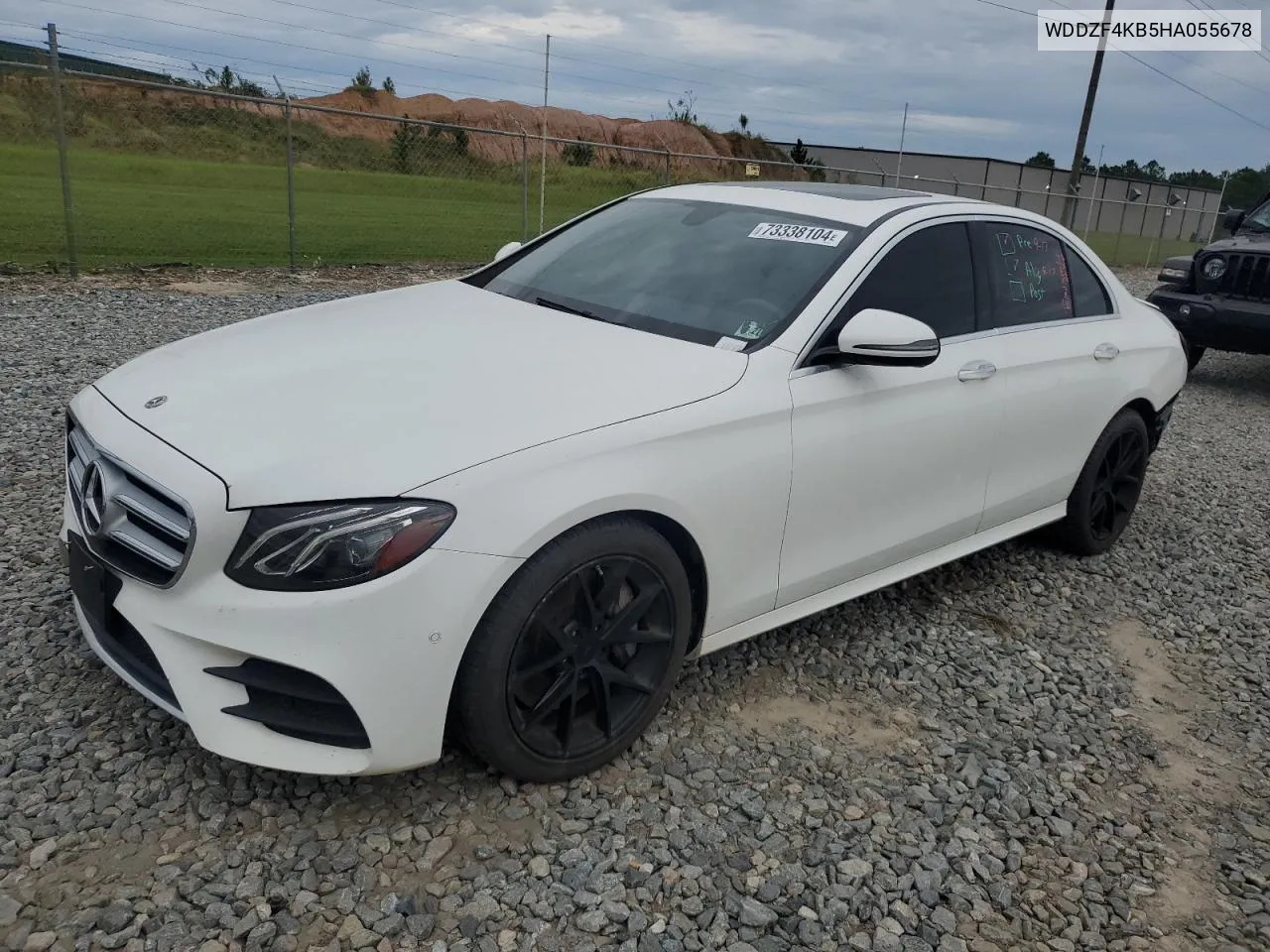 2017 Mercedes-Benz E 300 4Matic VIN: WDDZF4KB5HA055678 Lot: 73338104