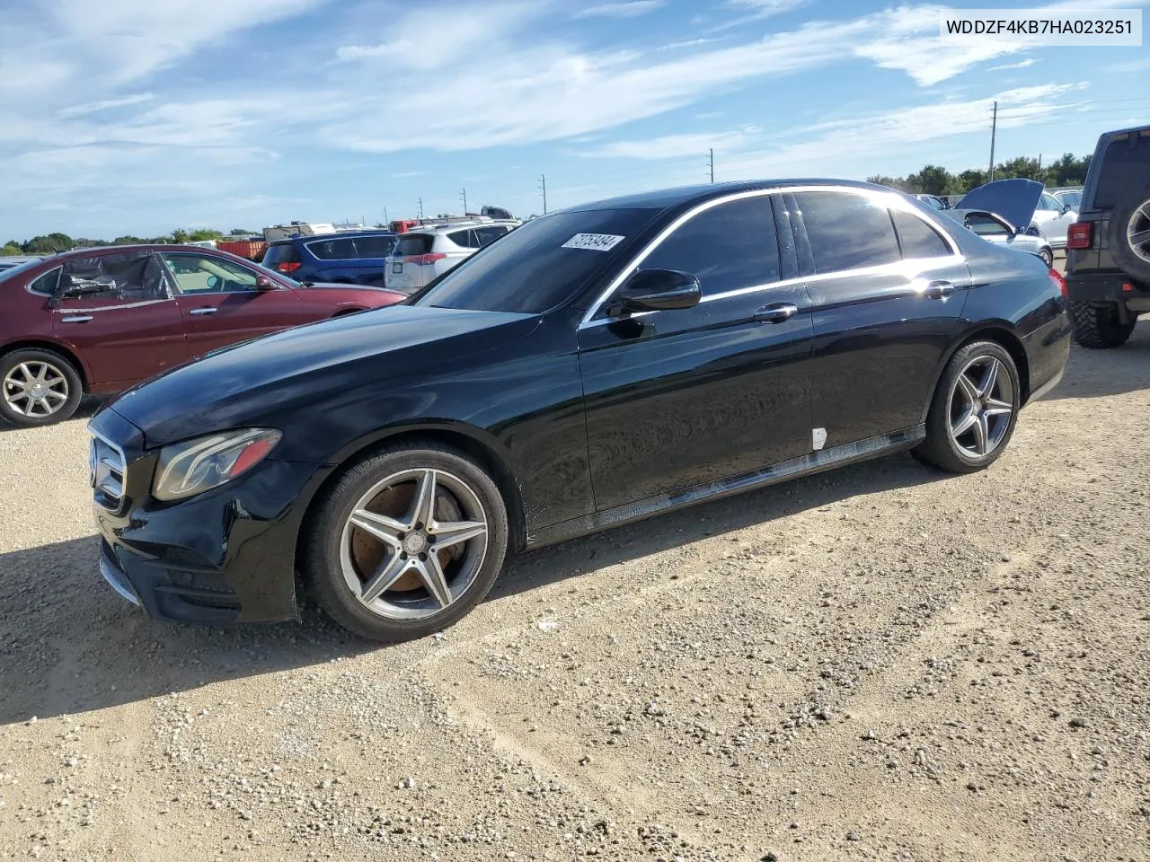 2017 Mercedes-Benz E 300 4Matic VIN: WDDZF4KB7HA023251 Lot: 73753494