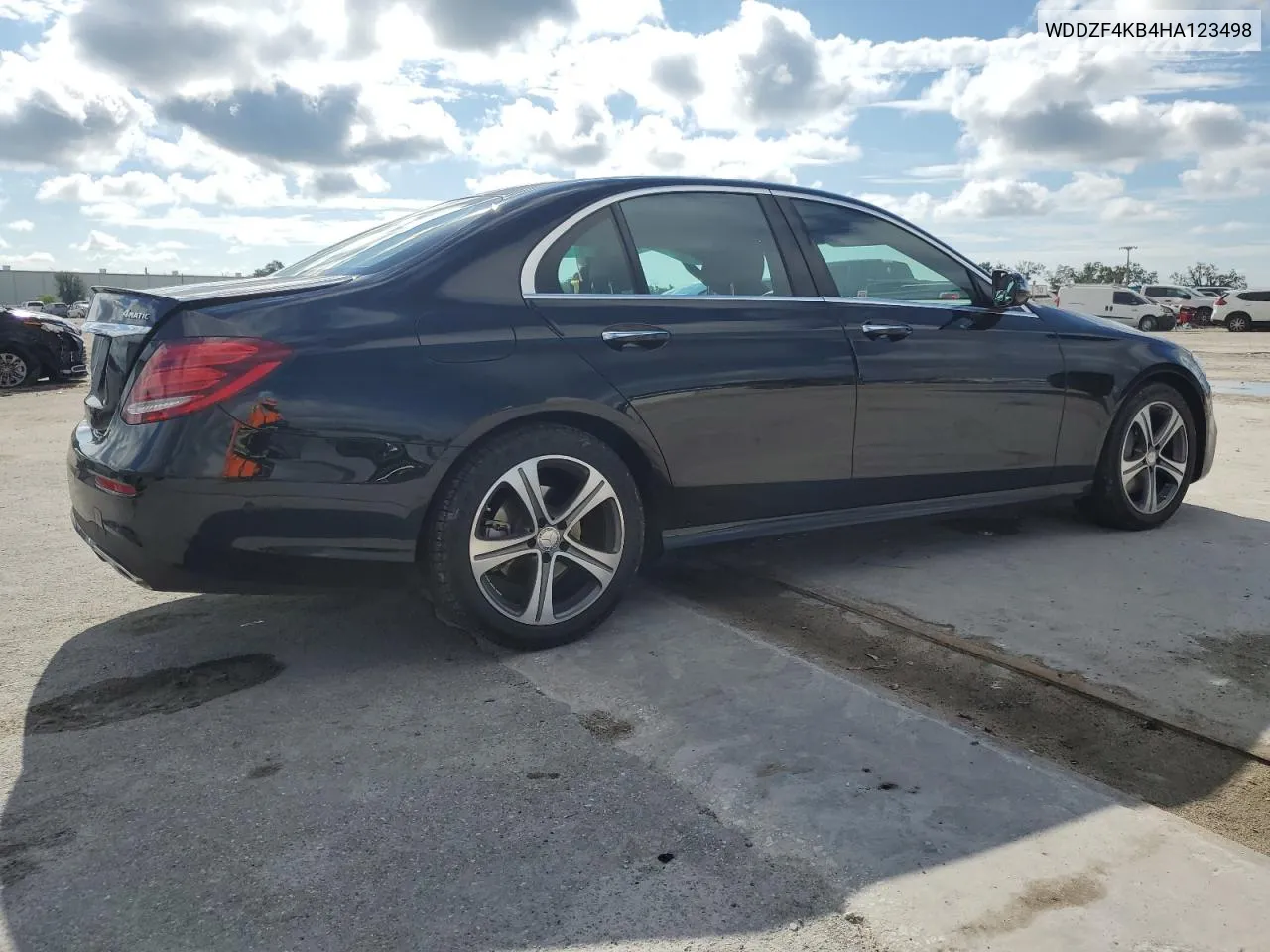 2017 Mercedes-Benz E 300 4Matic VIN: WDDZF4KB4HA123498 Lot: 73872274