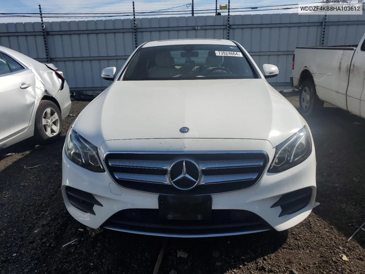 2017 Mercedes-Benz E 300 4Matic VIN: WDDZF4KB8HA103612 Lot: 73924664