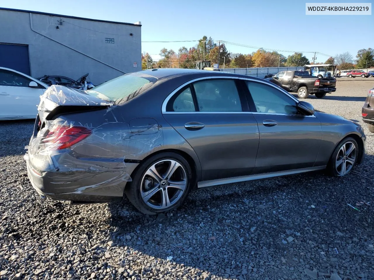 2017 Mercedes-Benz E 300 4Matic VIN: WDDZF4KB0HA229219 Lot: 75409164